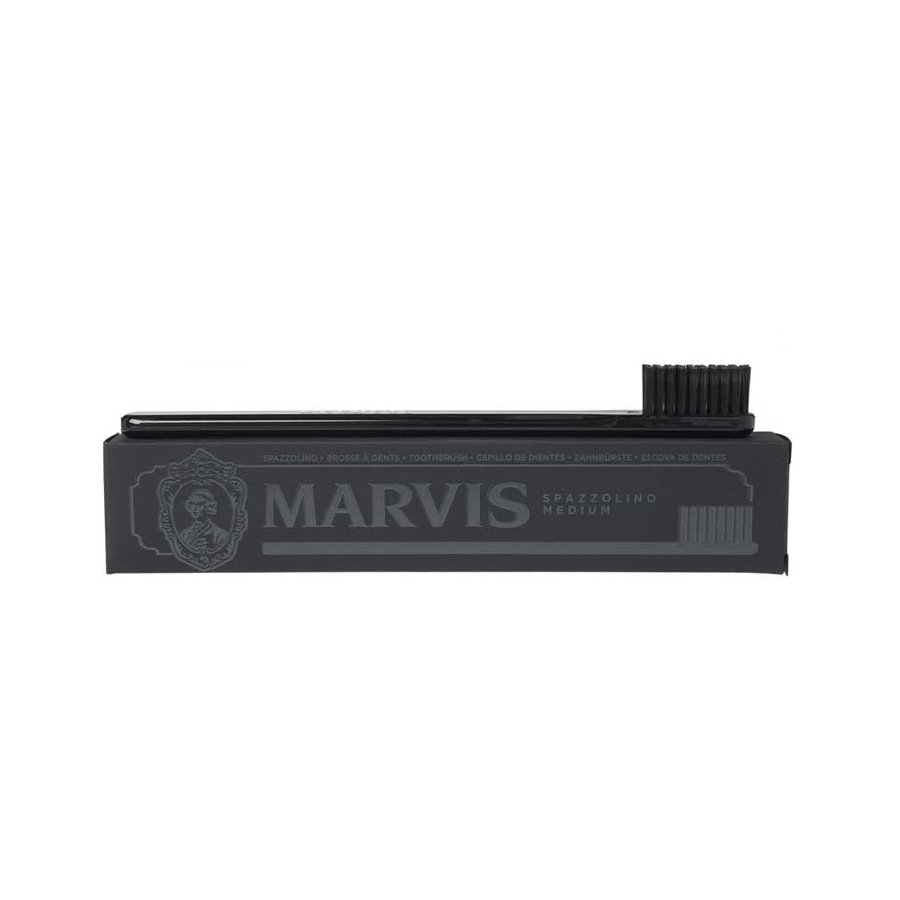 Зубная щетка средн жесткости Marvis черная